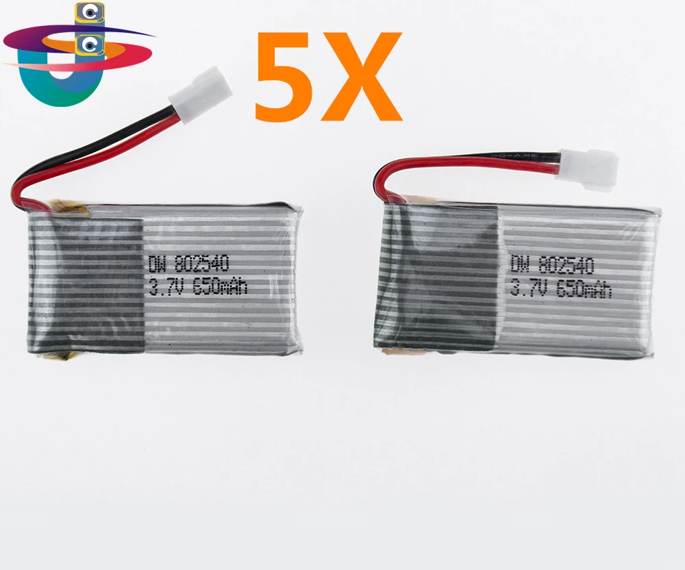 10 шт. 3 7 в 650 мАч Lipo батарея Syma X5C-1 X5C X5 X5SC X5SW X6SW JJRC H9D H5C CX30 RC Quadcopter Дрон части Размер