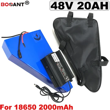 

Rechargeable battery 48V 20Ah triangle Lithium battery 13S 48V Electric bicycle Li-ion battery for Bafang 800W 1500W 2000W Motor