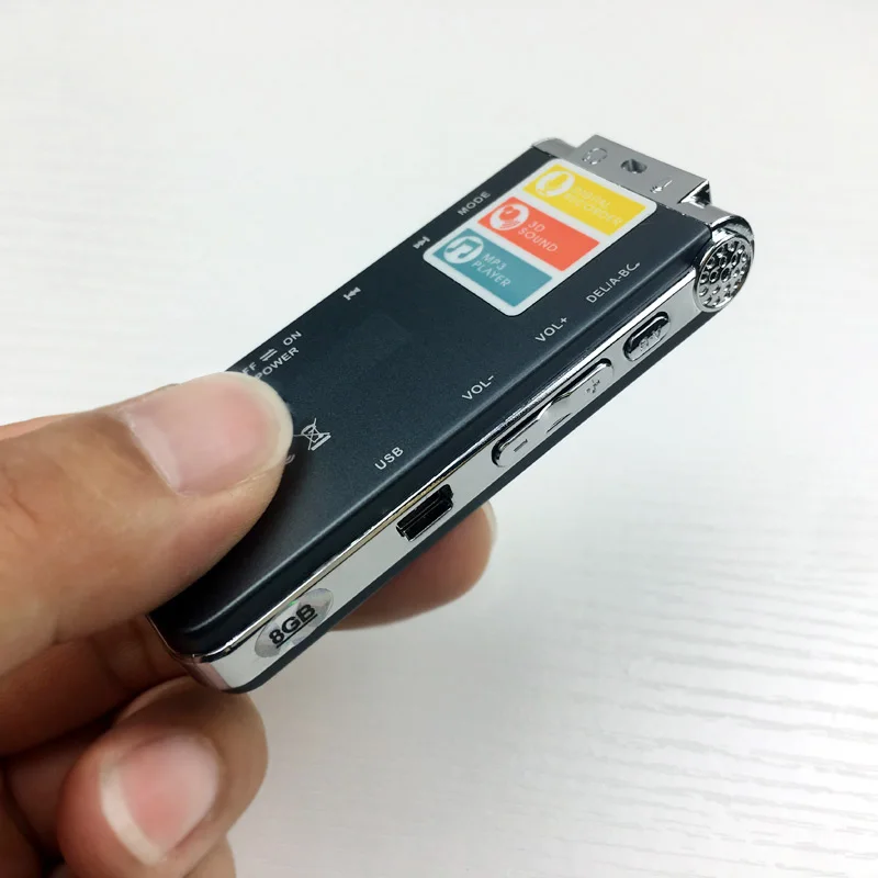 Профессиональный цифровой стерео диктофон 8 ГБ MP3 WMA Mic USB с динамиком SK012|voice recorder