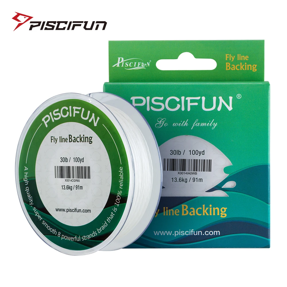 Рыболовная леска Piscifun для ловли нахлыстом 13 6 кг/30 фунтов 91 м/100 ярдов плетеная