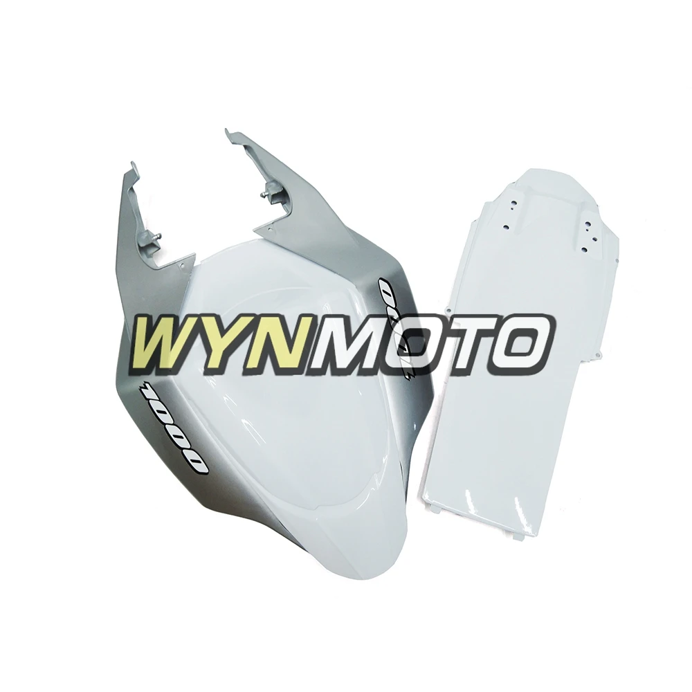Выполните обтекатели комплект для Suzuki GSXR1000 K7 год 2007 2008 ABS Пластик впрыска обувь на плоской подошве, белого и серебристого цветов Новинка Электронный Атомайзер