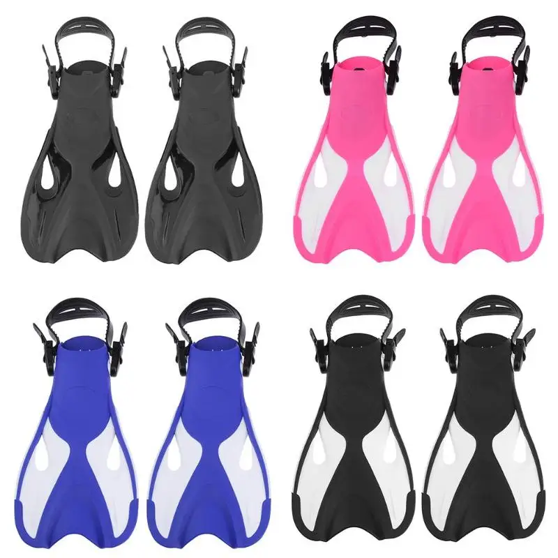 

1 Pair Adjustable Children Kids Swimming Snorkeling Fins Diving Flippers Portable Swimming Training Equipment 4 Colors