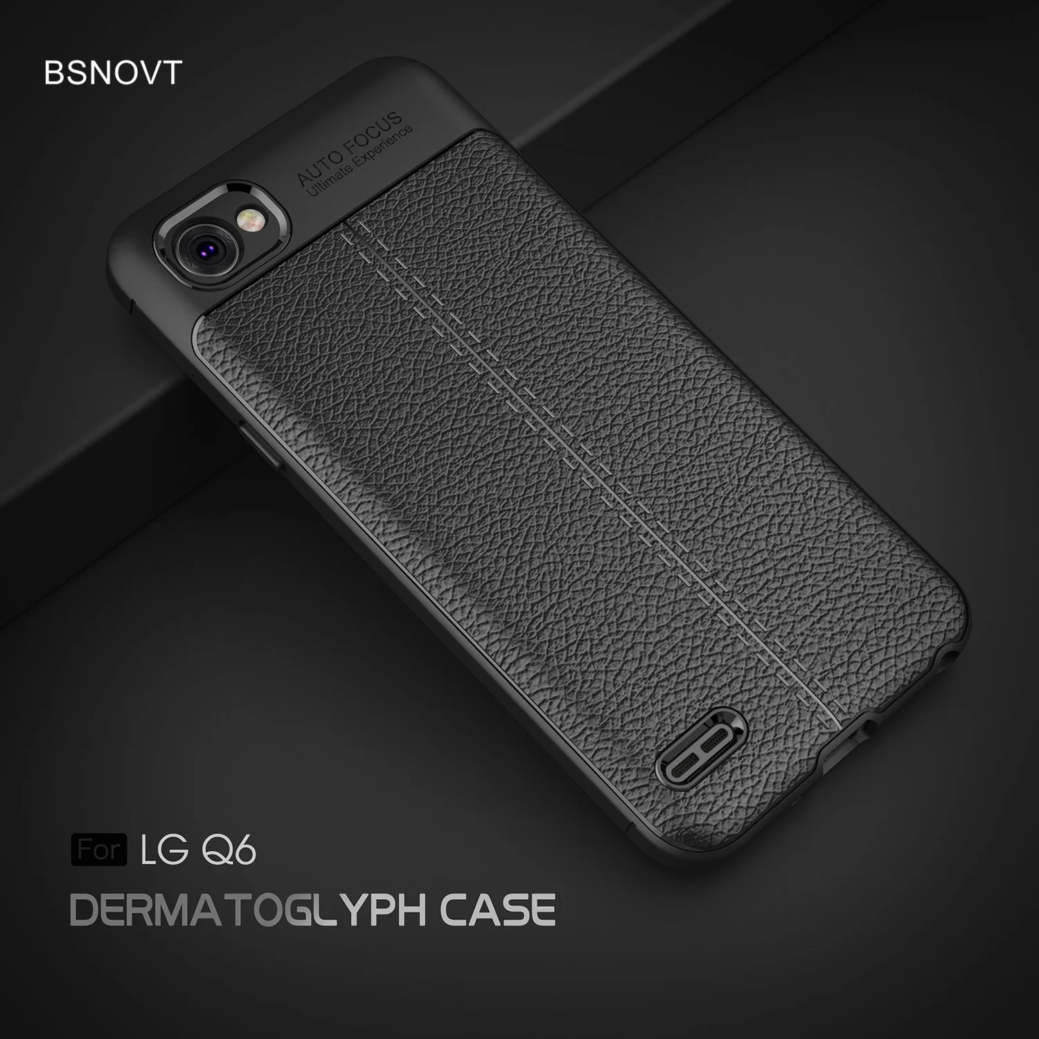 sFor LG Q6 Case For LG Q6 Cover Soft Silicone Leather Style Shockproof Armor Phone Case For LG Q6a / Q6 Plus M700N Fundas 5.5