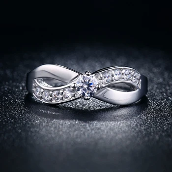 

Brand New Digital 8 925 Sterling Silver CZ Rings For Women And Men Fashion Bridal Wedding Engagement Finger Rings