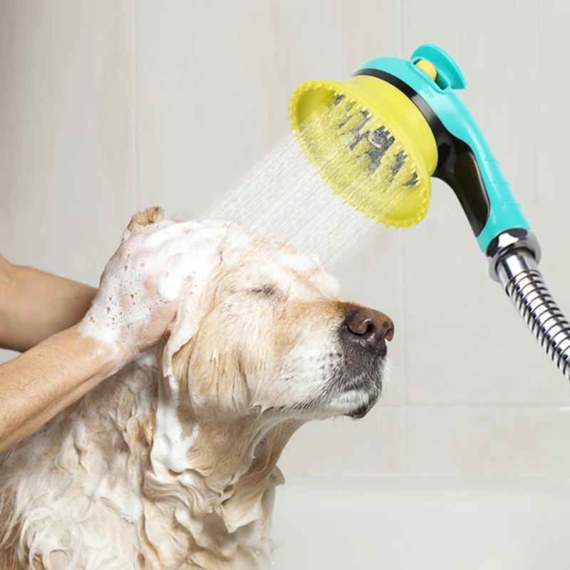 NOCM-распылитель для домашних животных, щенков, собак, кошек, мытья, ухода за лошадьми, купания, Массажная щетка, ручной душ, красный