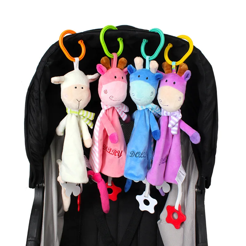 Baby Rattle Bell Soothing Towel Newborn Hooded Towel Sleeping Plush Toy Calm Baby Emotions Baby Stuff Hand Washcloth