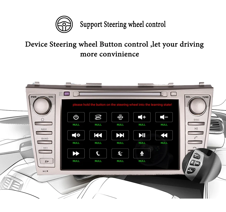 Flash Deal 4G+64G Android 9.0 Car Autoradio dvd Video headunit with 3/4g wifi gps navi For Toyota camry 2007 - 2011 SWC TPMS OBD2 DAB BT SD 11
