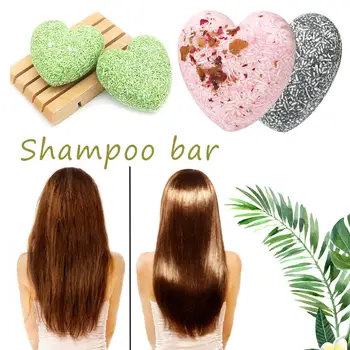 

Shampoo Soap Eco-Friendly Solid Shampoo Bar Natural Refreshing Oil-control Soap Bar & co N 3 Love shape Hair Care Tool
