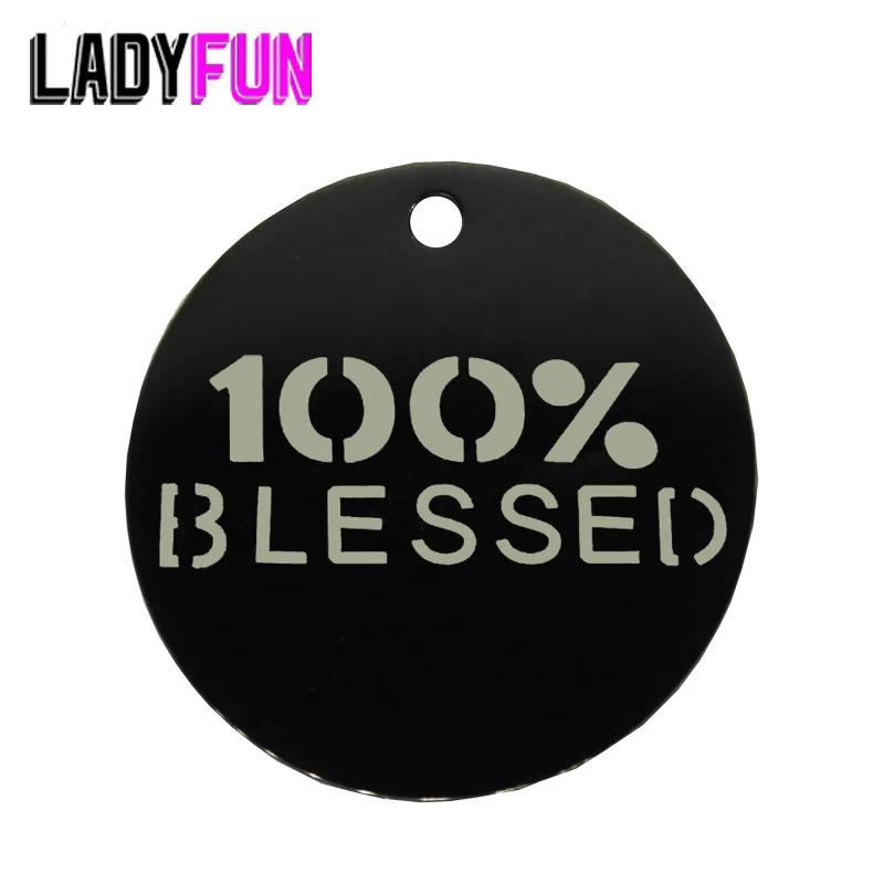

Ladyfun Stainless Steel BLESS Charms- 100% BLESSED Charm for jewelry making