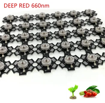 

100pcs/Lot High Power 3W Grow LED 660nm Deep Red / 630nm Red SMD Diode COB DIY Grow Light For Plant Fruit Growth with 20mm pcb