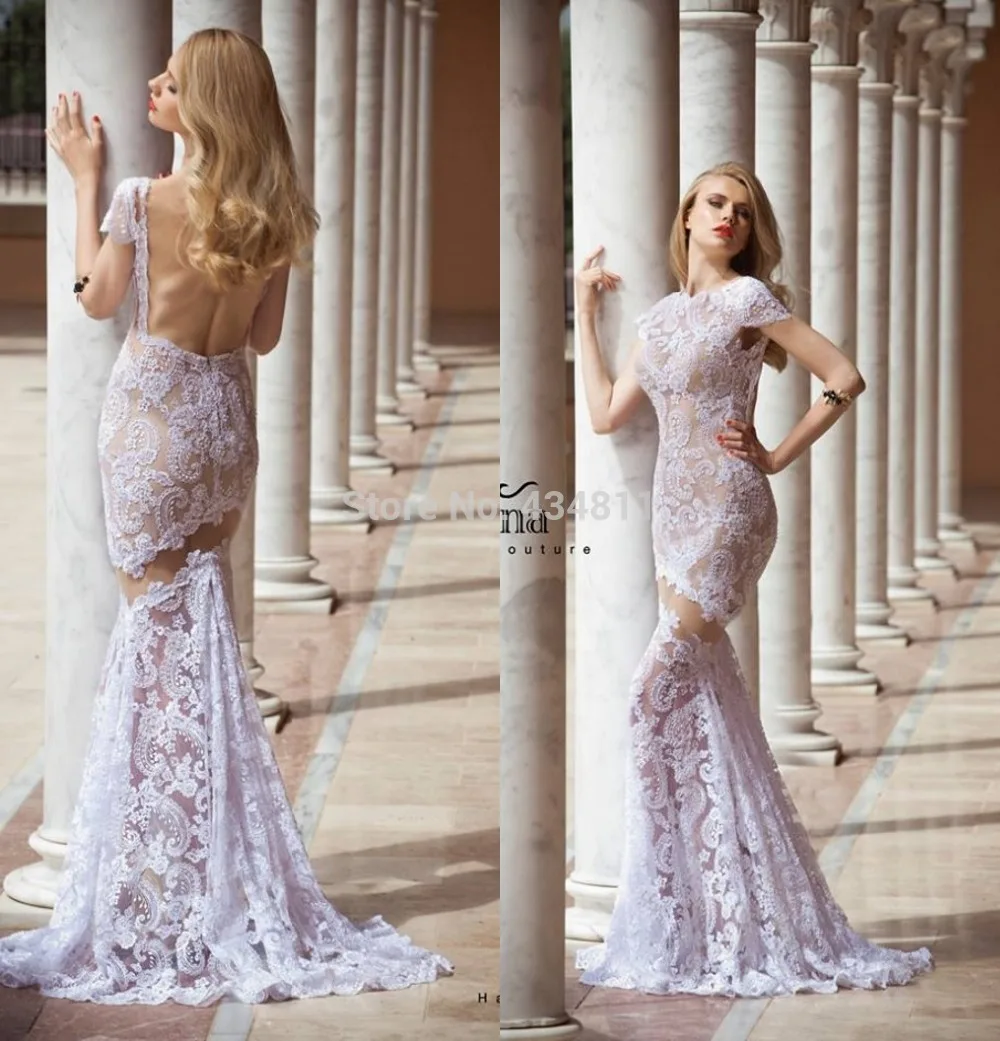 New Fashion Gownlace Lilac Wedding Dress Mermaid Long Backless Floor New Fashion Gownlace Lilac Wedding Dress Mermaid Long Backless Floor Length Short Sleeves Gown Factory Dresswhole Dr In Dresses From