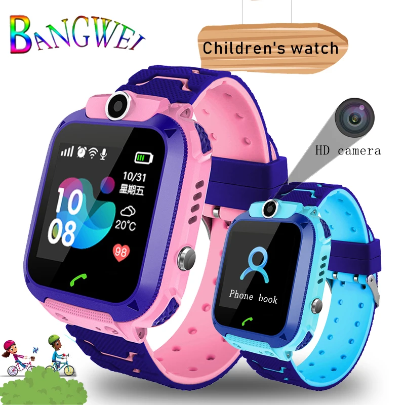 LIGE детские часы водонепроницаемыми фунтов, позволяющий отслеживать положение ребенка анти-потерянный SOS сигнализация Поддержка сим-карты для девочек и мальчиков подарок Reloj смарт детские часы