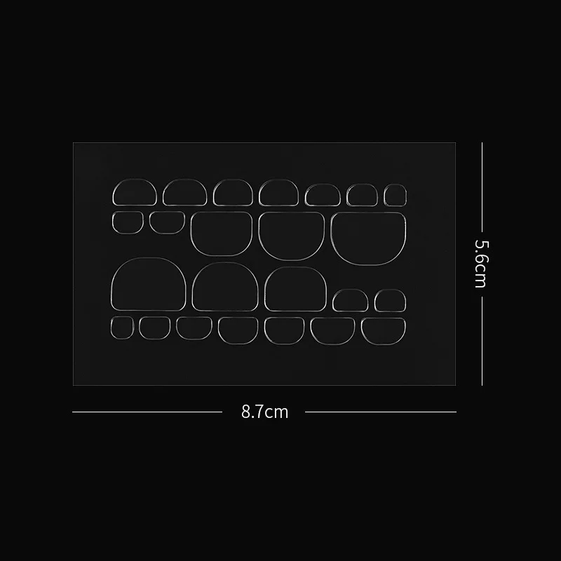 5 листов, прозрачная Двухсторонняя клейкая лента, клей для накладные ногти для пальцев ног, УФ-гель, сделай сам, декор для маникюра, наклейки для ногтей