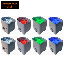 TIPTOP 8xlot DJ Freedom par 6 Цвет RGBWA УФ Батарея Мощность ed Беспроводной светодиодный с новой уникальной технологией рассеивания света 6x18 Вт высокой мощности Мощность яркий мини устройство поэтапной мойки