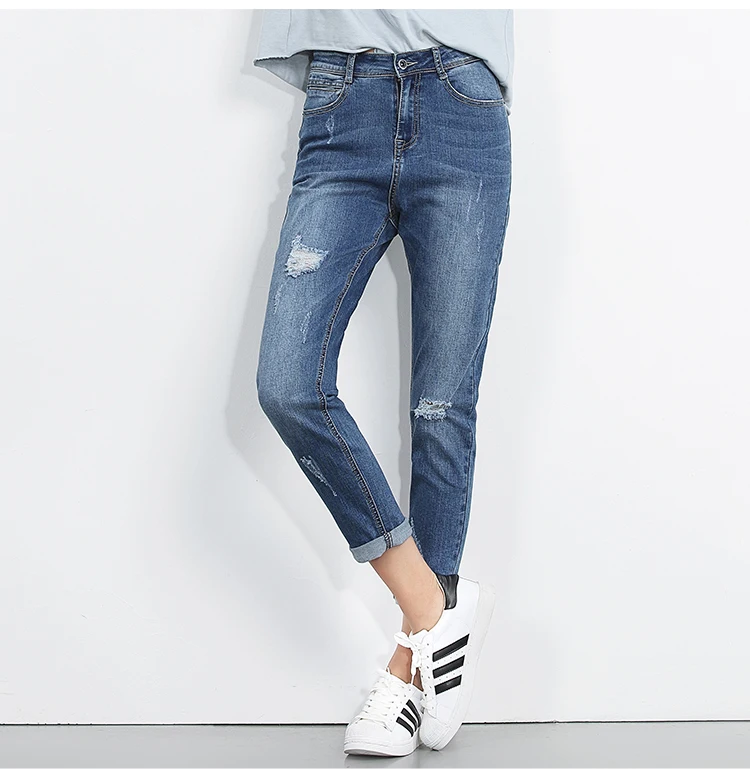 2019 весенние женские джинсы плюс Размеры джинсовые брюки для полных в мм 4XL 5XL 6XL большой Размеры d свободные узкие шаровары женщина