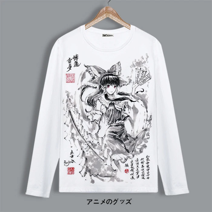 Новые модные футболки с рисунком из мультфильма «Touhou Project»; футболка с длинными рукавами в стиле унисекс «Yagokoro Eirin»; карнавальный костюм японского аниме; L003