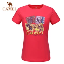 2016 Camel Outdoor Women’s Tees Camping Hiking Cotton Short Sleeve Summer T-shirts Breathable A6S1T7137