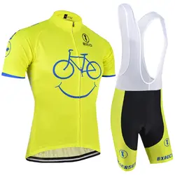 Pro Велосипедная форма Для мужчин комплект Лето Велосипед Костюмы дышащий анти велосипедов одежда/короткий рукав Vélo комплекты 085