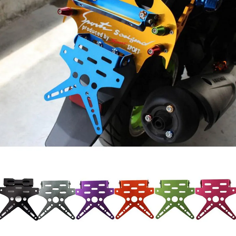 

Motorcycle Rear License Plate Frame Holder Stand CNC Aluminum Dirt Bike Atv Sport Scooter Frames Adjustable Frame Support