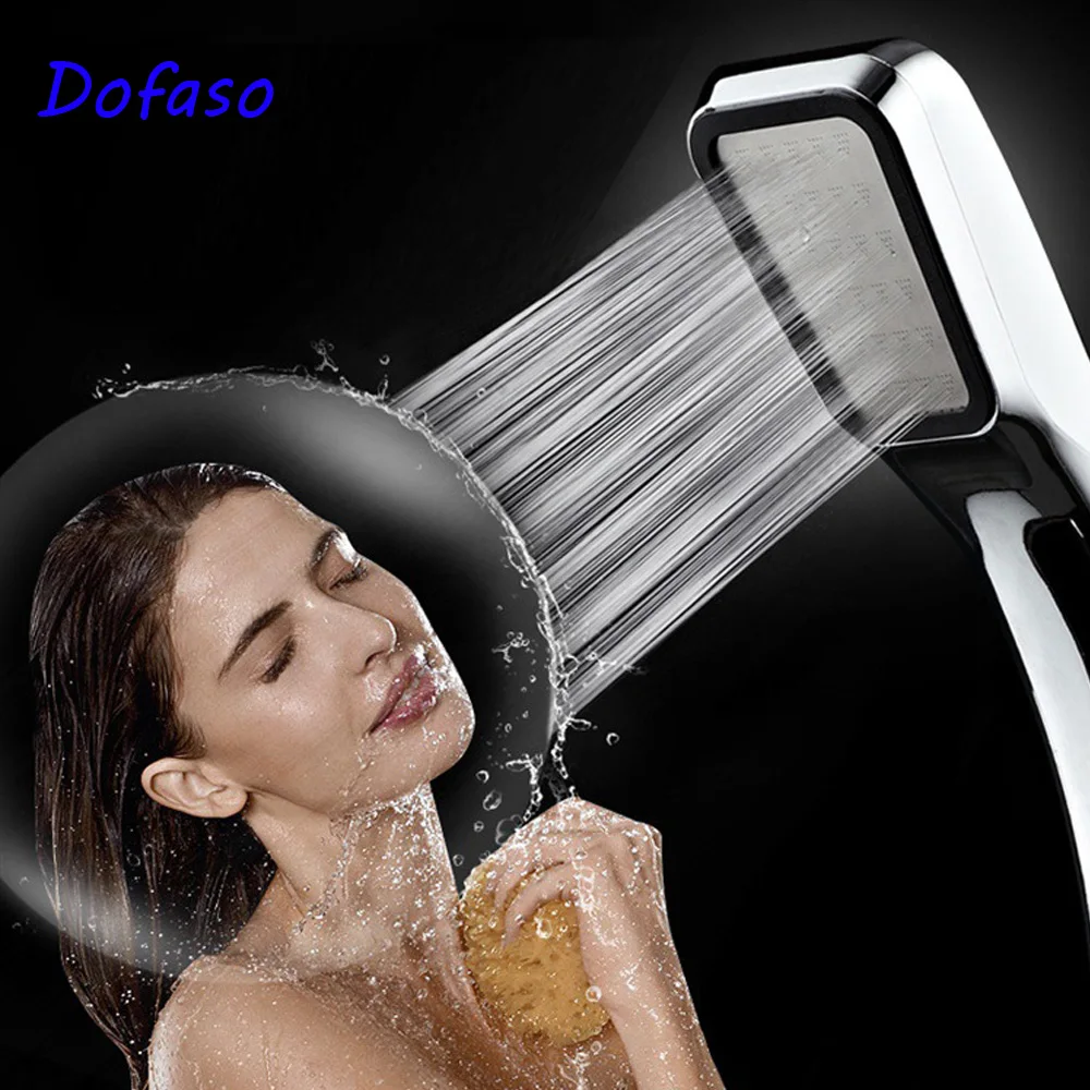 Dofaso 300 отверстие под давлением водосберегающая душевая головка высокого давления для ванной Хромированная душевая головка квадратная Ванна опрыскиватель ручной душ
