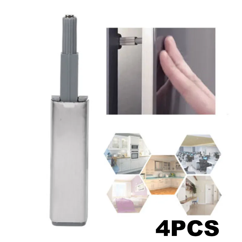 

4PCS Cabinet Door Latch Drawer Hinge Push to Open System Damper Buffer Catch
