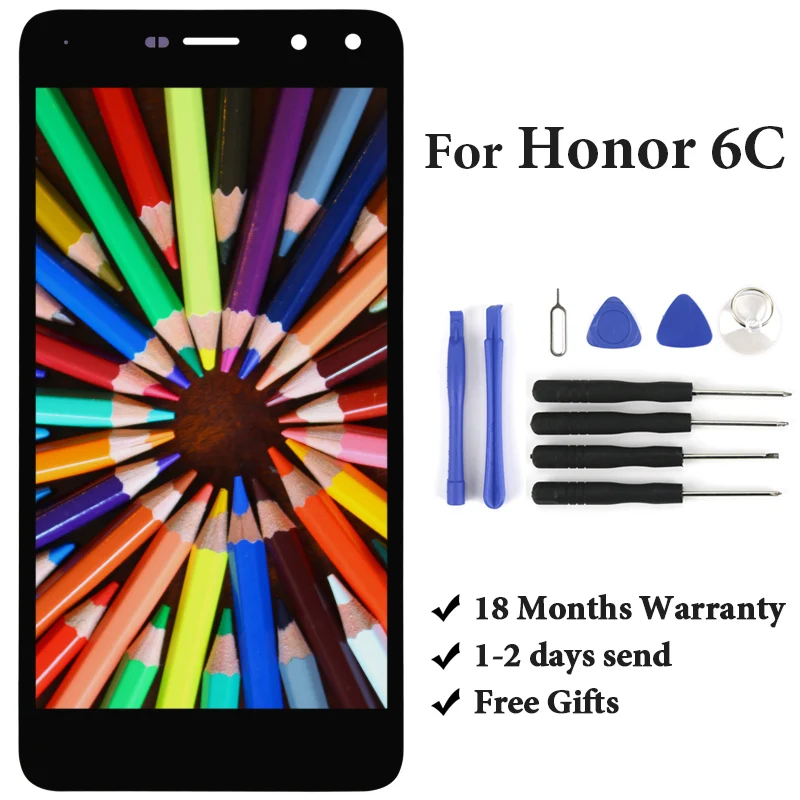 

5' For Honor 6C LCD Display Assembly Replacement With Touch Screen For Honor 6C LCD Screen DIG-L01 With Tools