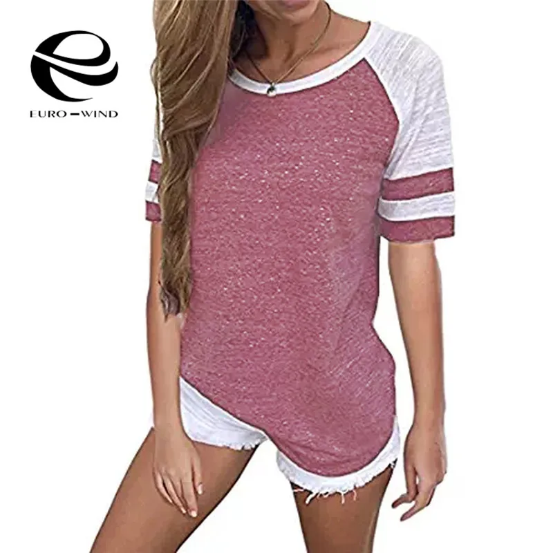 

Plus Size S-5XL Women Patchwork Short T-Shirts Summer 2019 Women Casual T-Shirt Short Sleeved O-Neck Summer T-Shirt Female Tops