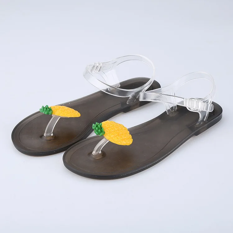 

Fruit Beach Women Sandals Simple Creatived 2019 Summer Non-slip Flat with Jelly Sandals for Female