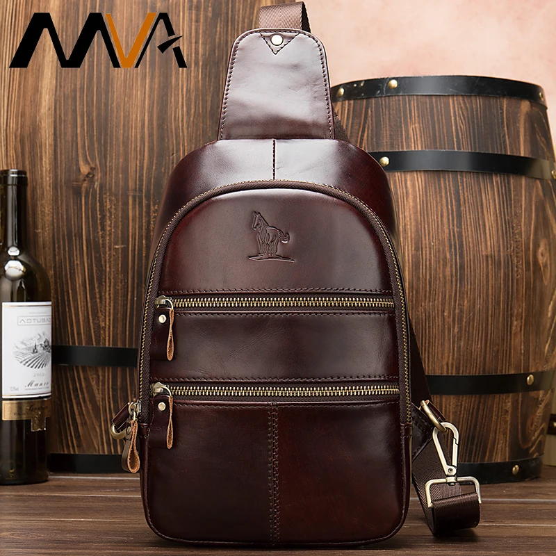 MVA Men&#39;s Bag Leather Genuine Sling Bag Men Crossbody/Shoulder Bag for Men Messenger/Man Bags ...