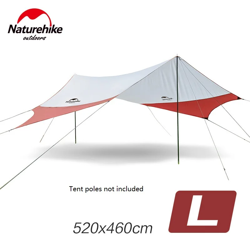 Naturehike большая палатка для кемпинга, тент для пляжных игр, рыбалки, походов на открытом воздухе, 5 человек, палатка, NH16T013-S, включает в себя одну пару палок