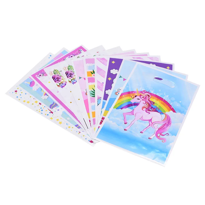 

Christmas Decorations Unicorn Plastic Bags Theme Party Gift Bag Rainbow Loot Bags Kids Birthday Party Decor Baby Shower Supplies