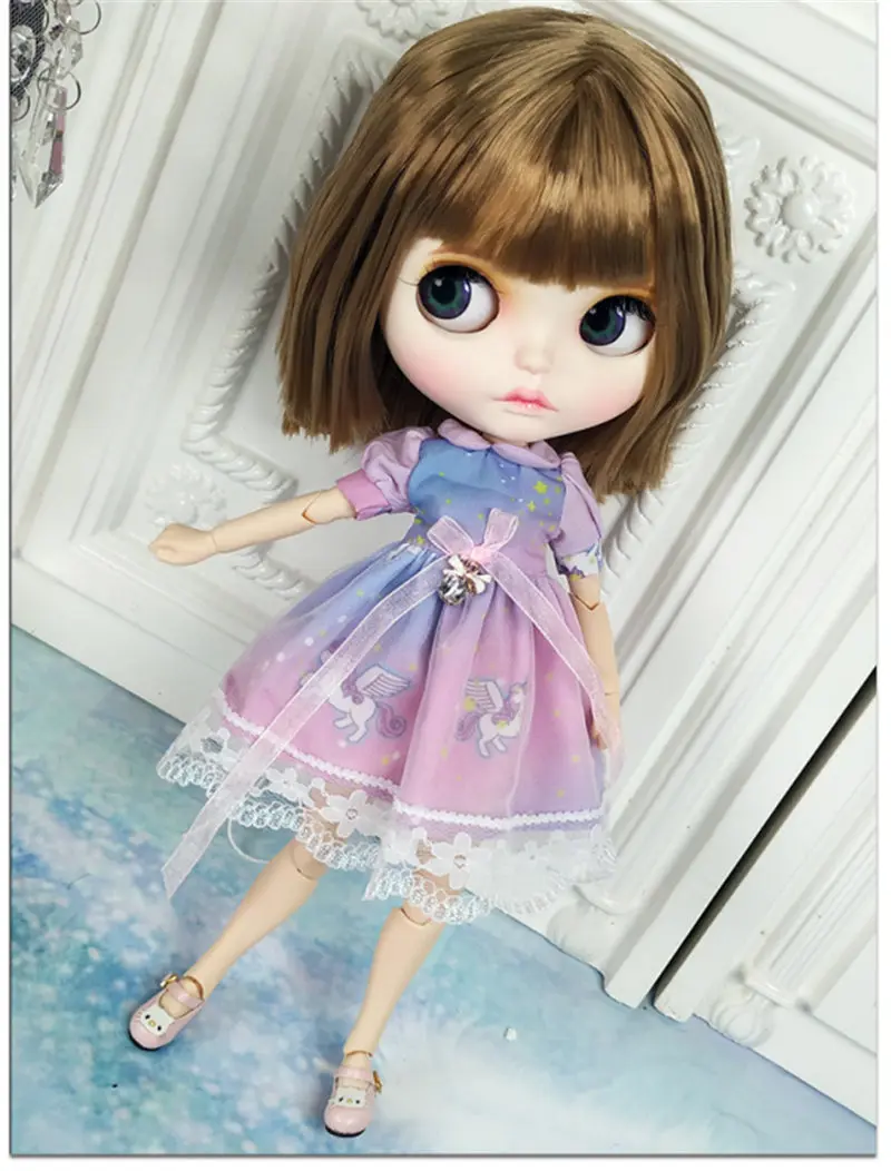 

New Customization Blyth 1/6 BJD Doll Joint Body With Golden Hair And White Skin 30cm Doll Toys For DIY Hot Girl Birthday Gift