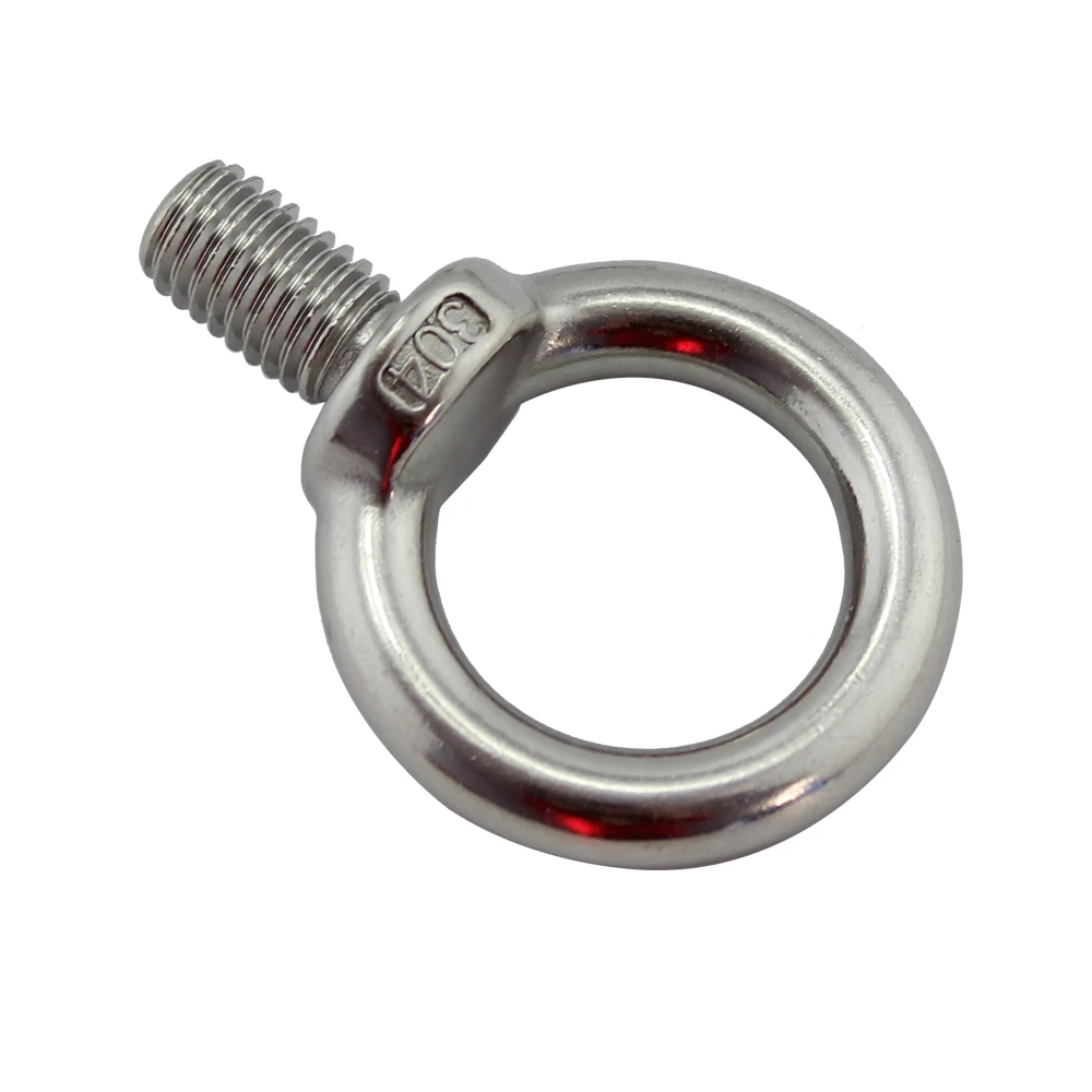 A2 Stainless Marine Mini Lifting Eye Bolt SUS304 Marine Lifting JIS1168 Eye Bolt Ring Screw Loop Hole for Cable Rope 10pcs M5