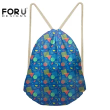 Forudesigns/рюкзак на шнурке Малый спортивная сумка для Для женщин Фитнес и обучение Йога с геометрическим принтом пляжные Рюкзаки сумка