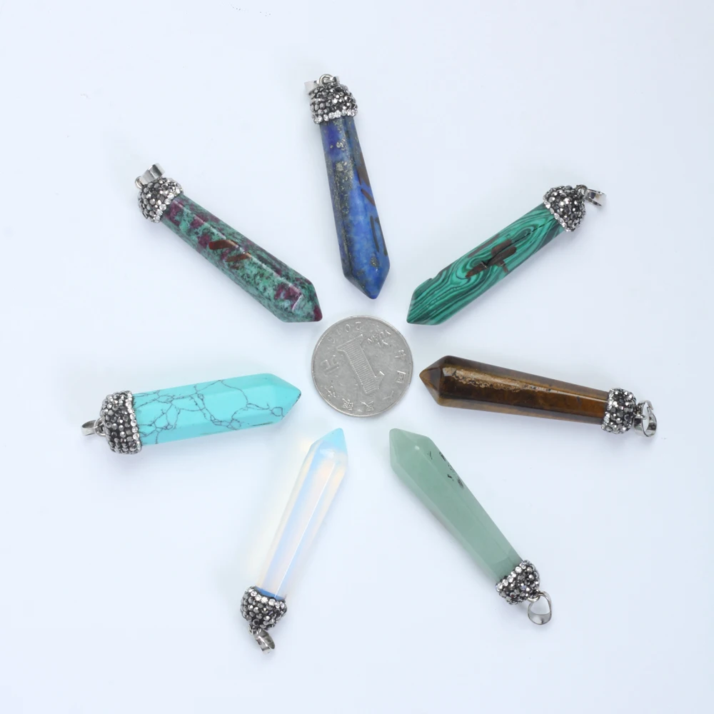 Best selling jewelry big Natural Quartz Crystal points pendant Fashion