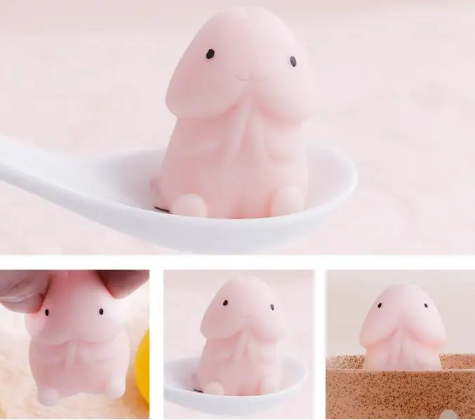 1 set/lot Funny Penis Shape Slow Rebound PU Decompression Toy Slow Rising Stress Relief Toys Relax Pressure Action Toys Figure