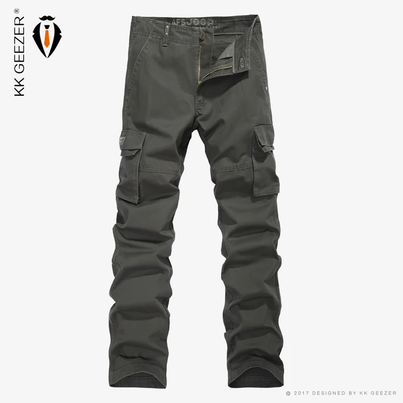 

2016 Spring Autumn Casual Brand Cargo Pants Man High-Quality cotton Breathable Multi Pocket Military Army Cargo Pants For Men