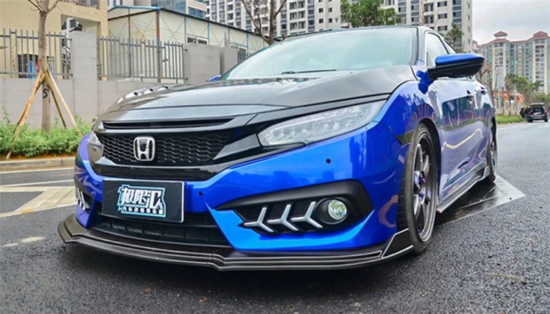 Автомобильный передний спойлер для HONDA CIVIC 2016 2017 2018 2019 бампер диффузор Спойлеры