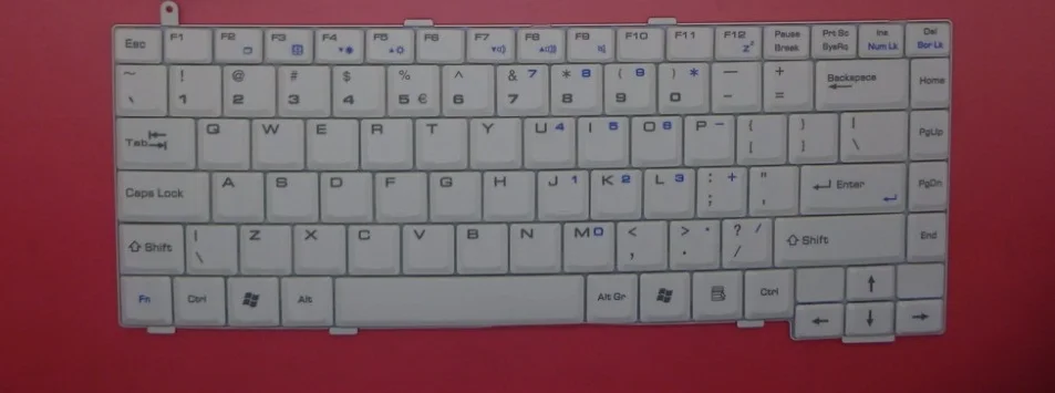 White US English Клавиатура для ноутбука MSI M660 M662 M673 M675 M677 MS-1034 MS-1633 MS-1635 США - Цвет: White US English