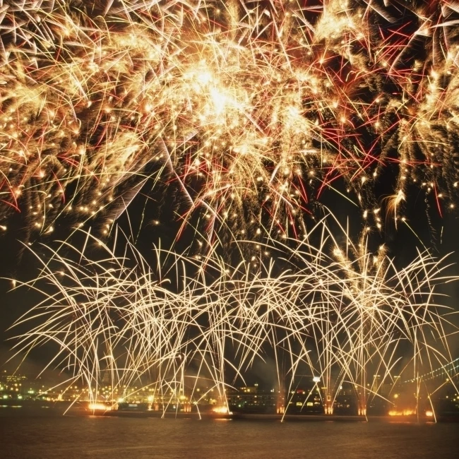 Fireworks Over Harbour Poster Print (38 x 24)