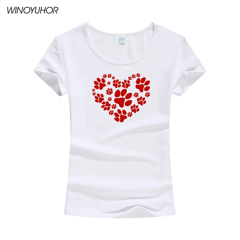 2019 New Fashion Dog Paw Print T-Shirt Women Short Sleeve Tshirt Tops Femme Funny Tumblr T Shirt Camiseta Femenina 2019 New Fashion Dog Paw Print T-Shirt Women Short Sleeve Tshirt Tops Femme Funny Tumblr T Shirt Camiseta Femenina