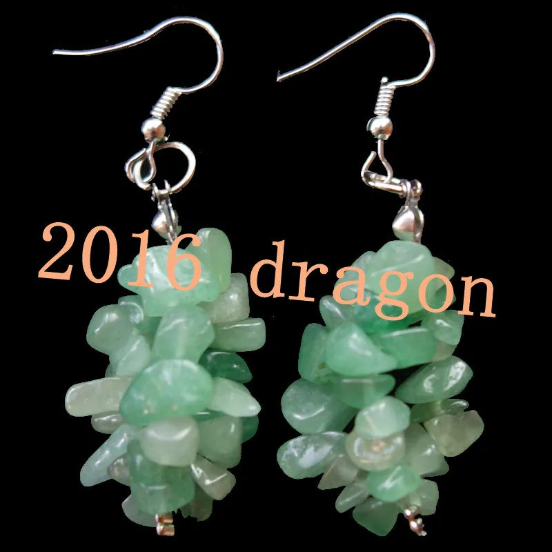 Серьги YUTENG с гравировкой 60x15 мм зеленые серьги кристаллами Aventurine LL22|earrings