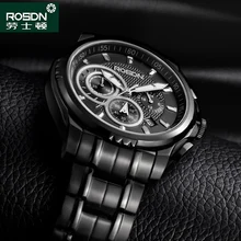 ROSDN Watches Men Luxury Top Brand New Fashion Men’s Big Dial Designer Quartz Watch Male Wristwatch relogio masculino relojes