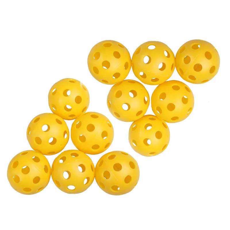 12 قطع 4 سنتيمتر كرات الغولف البلاستيك whiffle تدفق جوفاء الاكسسوارات كرات الغولف ممارسة رياضة الغولف childrem الاطفال لعب كرات