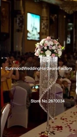 

105cm tall ,Luxury wedding pillars column wedding stage walkway lear acrylic stand crystal aisle pillar for weddings decor