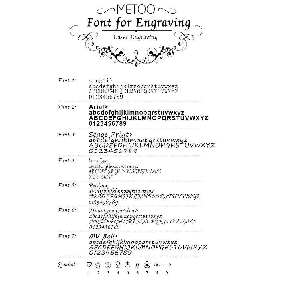 Engraving font