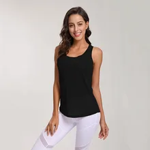 SALSPOR, Женская Однотонная рубашка для йоги, без рукавов, сетчатый спортивный топ для спортзала, дышащий Свободный Топ с открытой спиной для фитнеса, спорта, бега, йоги