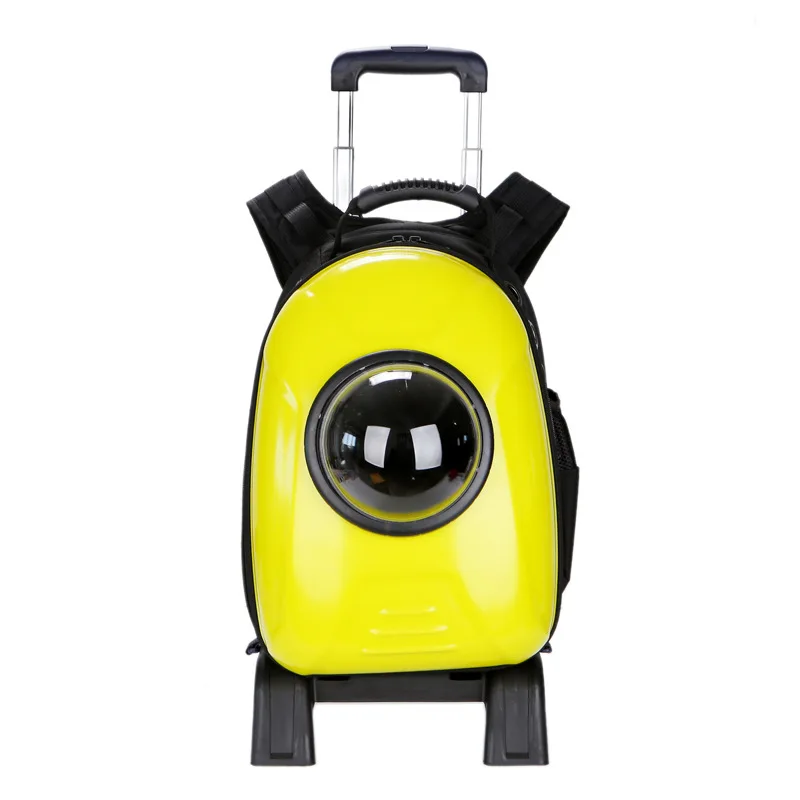 

Pet Luggage Trolley Bags Oxford and PC Carrying Dog Cat Outside backpack