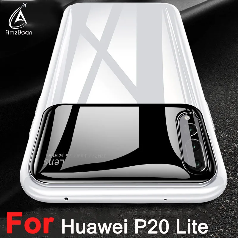 

AmzBoon Luxury Slim Anti-scratch Glass Protector Cover Shell For Huawei Nova 3E Phone Silicone Case For Huawei P20 Plus Pro lite