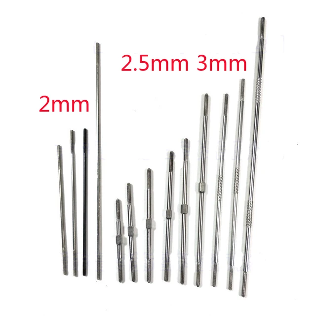 Best Price 4pcs M2 M2.5 M3 Push Rod CW / CCW Thread For Ball Joint RC Airplane Replacement Part Best Price 4pcs M2 M2.5 M3 Push Rod CW / CCW Thread For Ball Joint RC Airplane Replacement Part